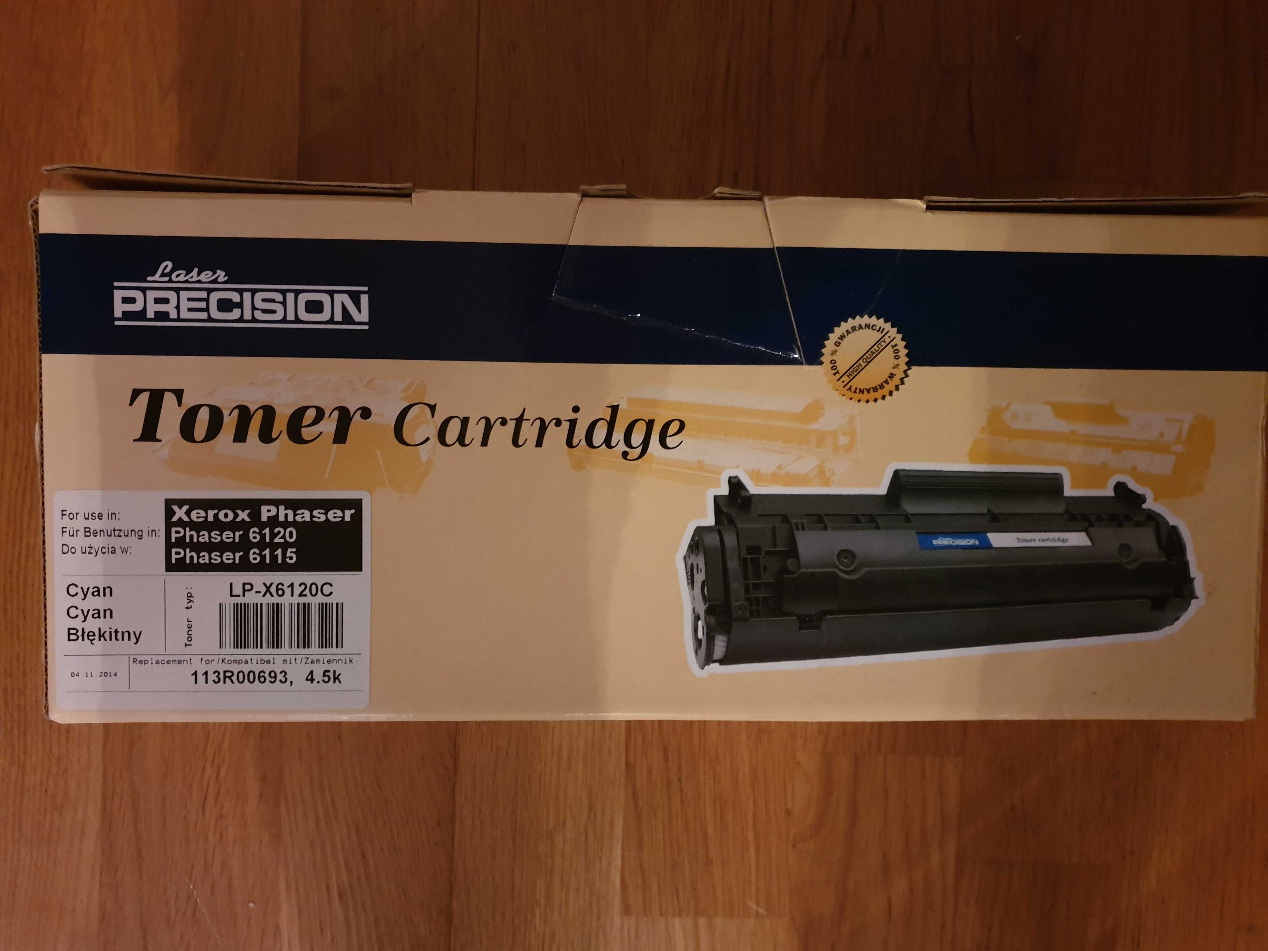 Toner cartridge drukarka xerox phaser 6120 phaser 6115, cyan błękitny