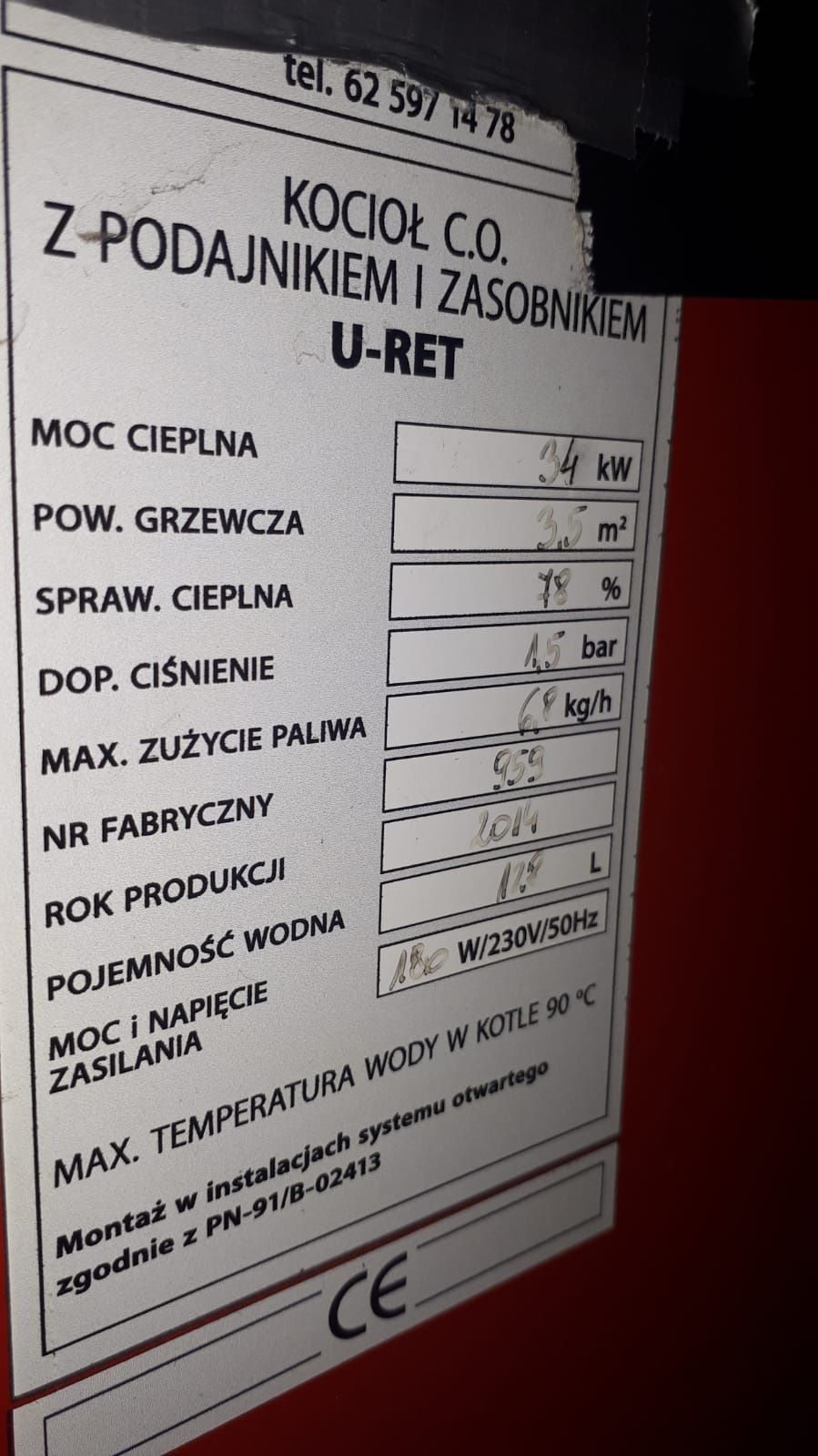 Części do pieca C.O. na węgiel ekogroszek KOTŁOSPAW