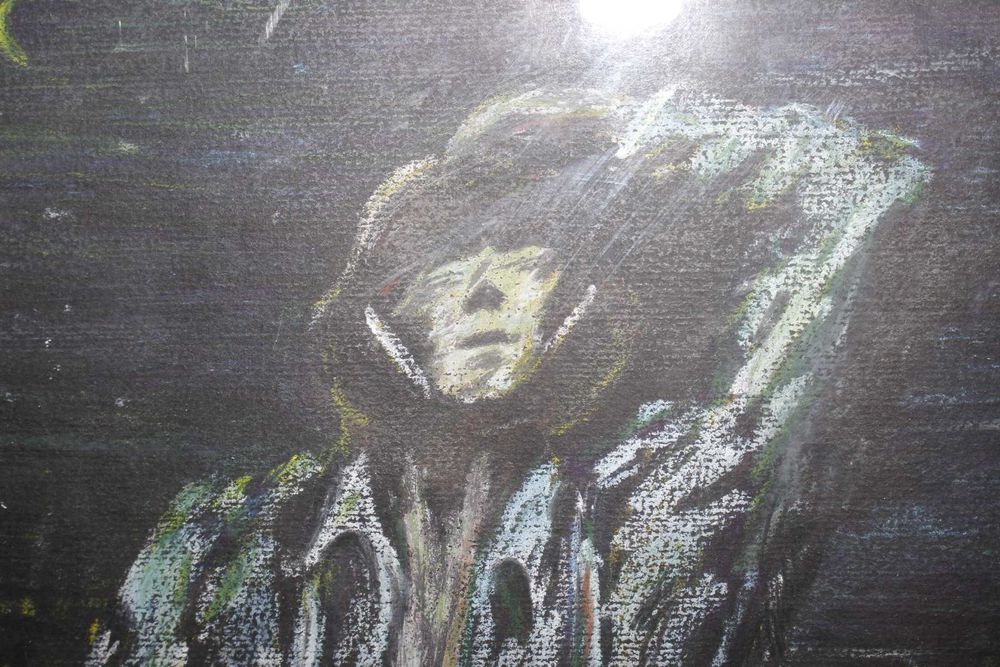 Quadro - Tropa no Ultramar - Original - Assinado e emoldurado