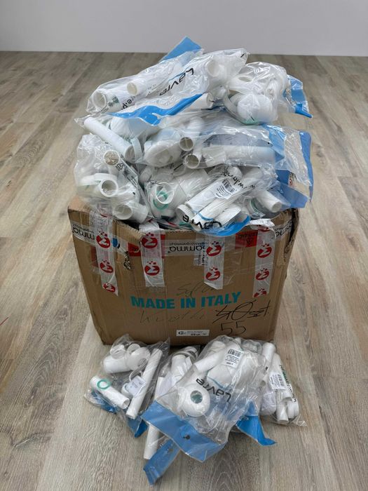 100 x Syfon do umywalki krótki, biały, fi 32 mm