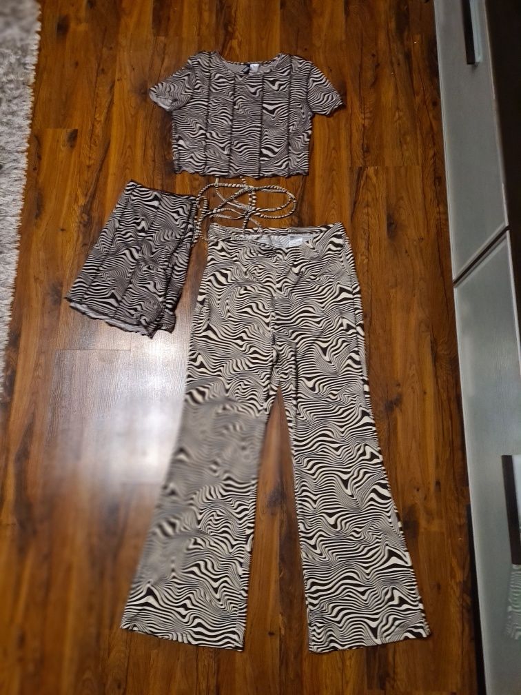 Spodnie H&M z tasiemkami wokół talii