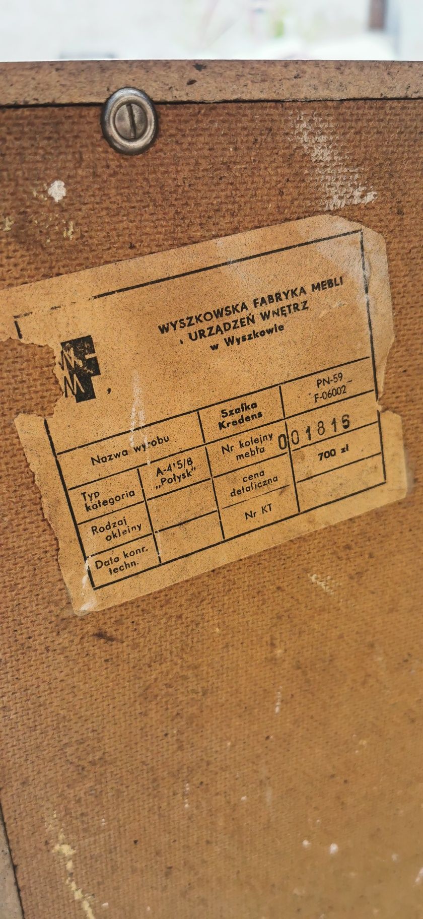 Komoda Prl. Ok 1970 r. Wyszkowska fabryka mebli.