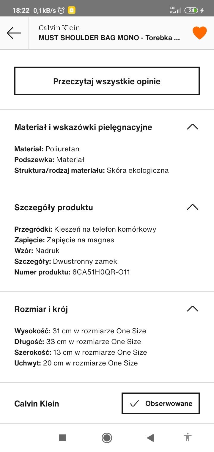 Torebka brąz Celvin Klein must shoulder bag mono
