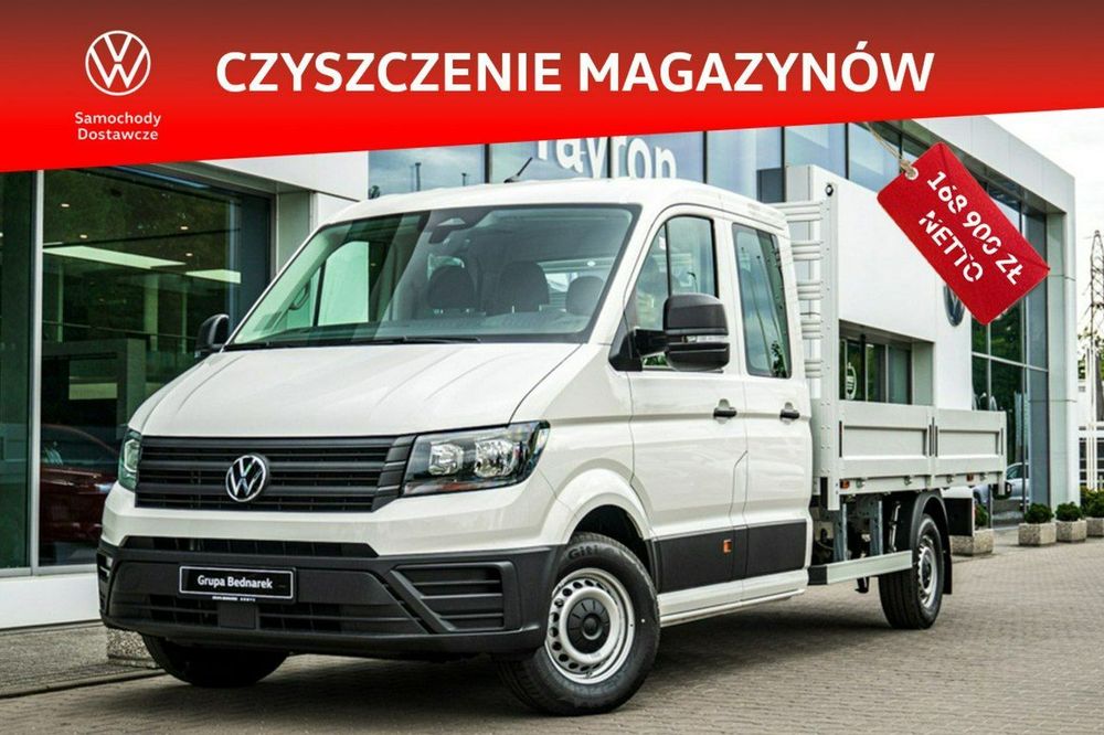 Volkswagen Crafter Skrzyniowy Doka z podwójną kabiną, 4490mm, 2.0 TDI 177 KM