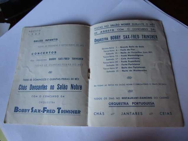 Casino Espinho 1935 programa festas agosto e setembro