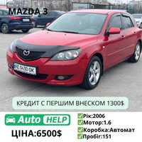 Mazda 3 bk 1.6 автомат (обмін/розстрочка) п внесок 1300$