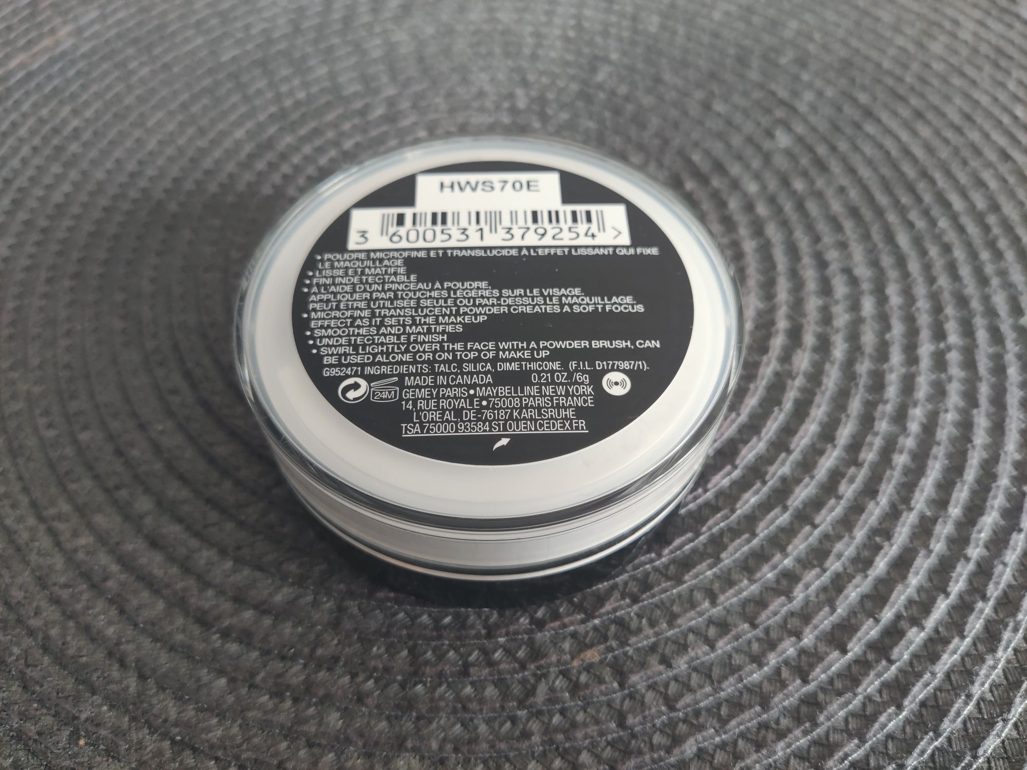Puder do twarzy Maybelline - transparentny, nowy