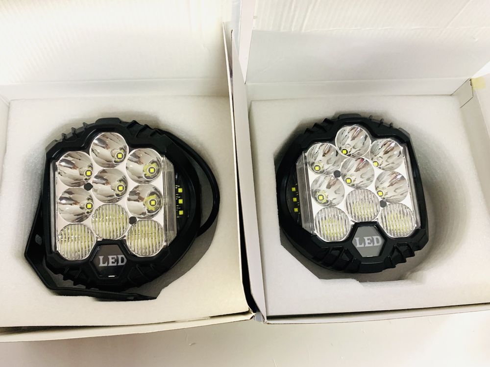Halogeny LED CREE 2 x 36W z swiatłem obrysowym. COMBO SPOT 9-30V