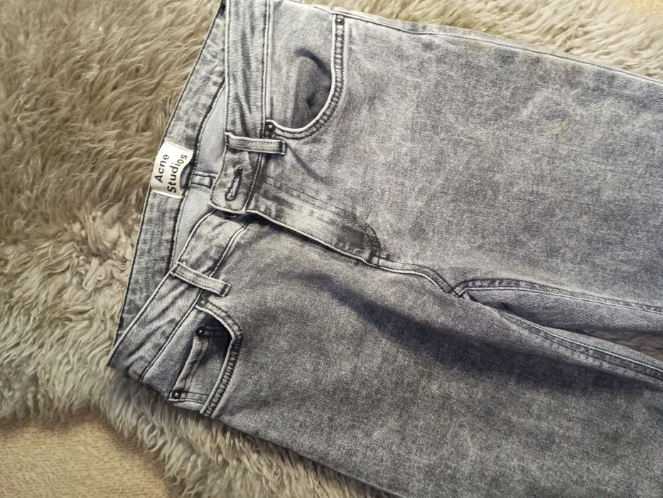 Acne studios 27/32 XS 34 oryginalne jeansy szare marmurkowe