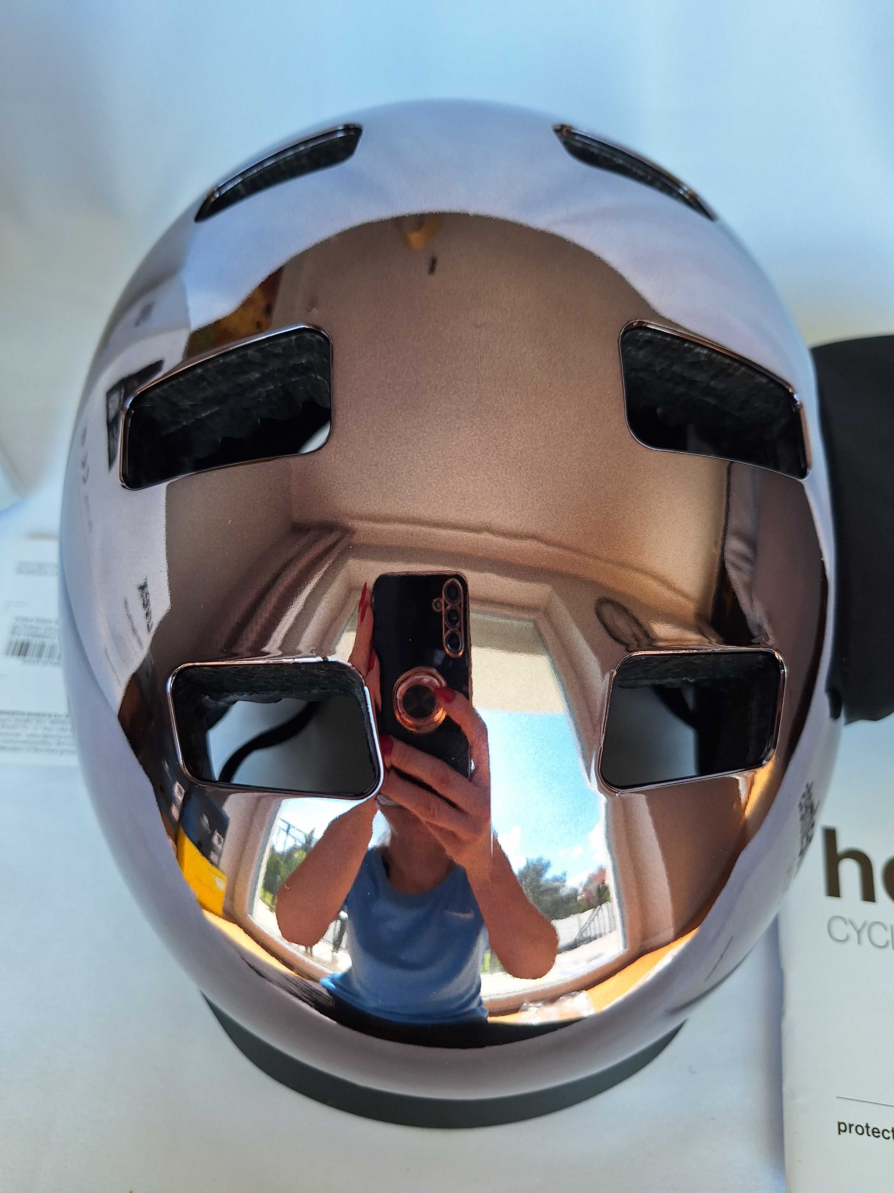 Kask rowerowy dziecięcy Uvex HLMT 5 Bike Pro Gunmet Chrome M 55-58cm