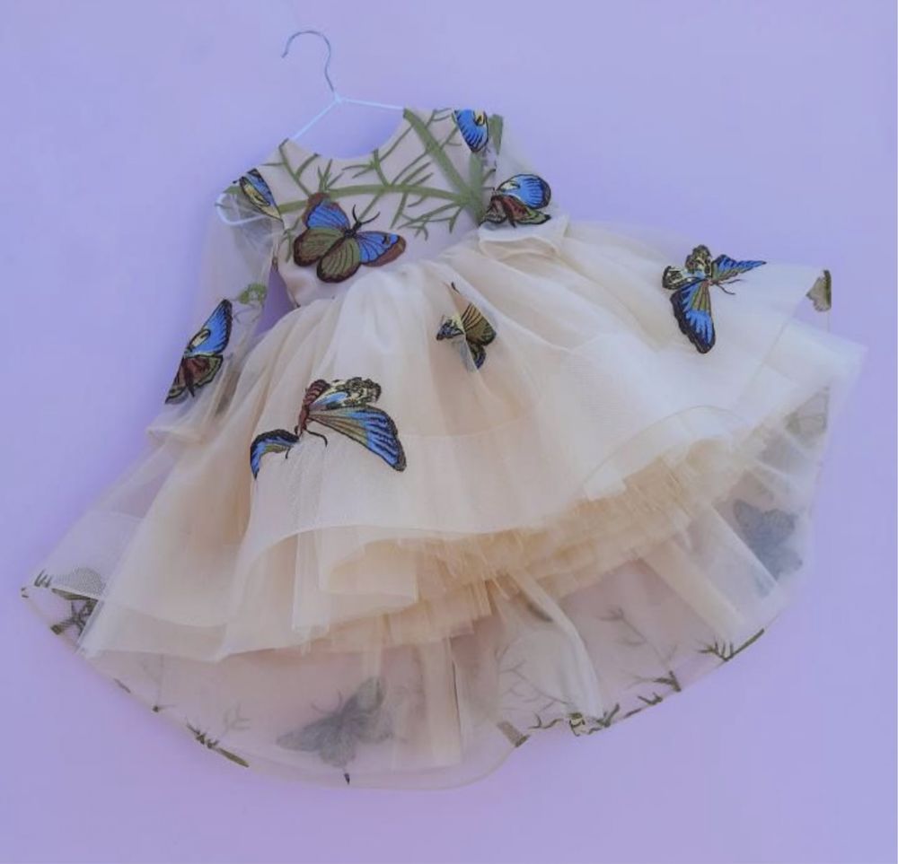 Сукня з метеликами плаття шикарне на рік family look сукня платье