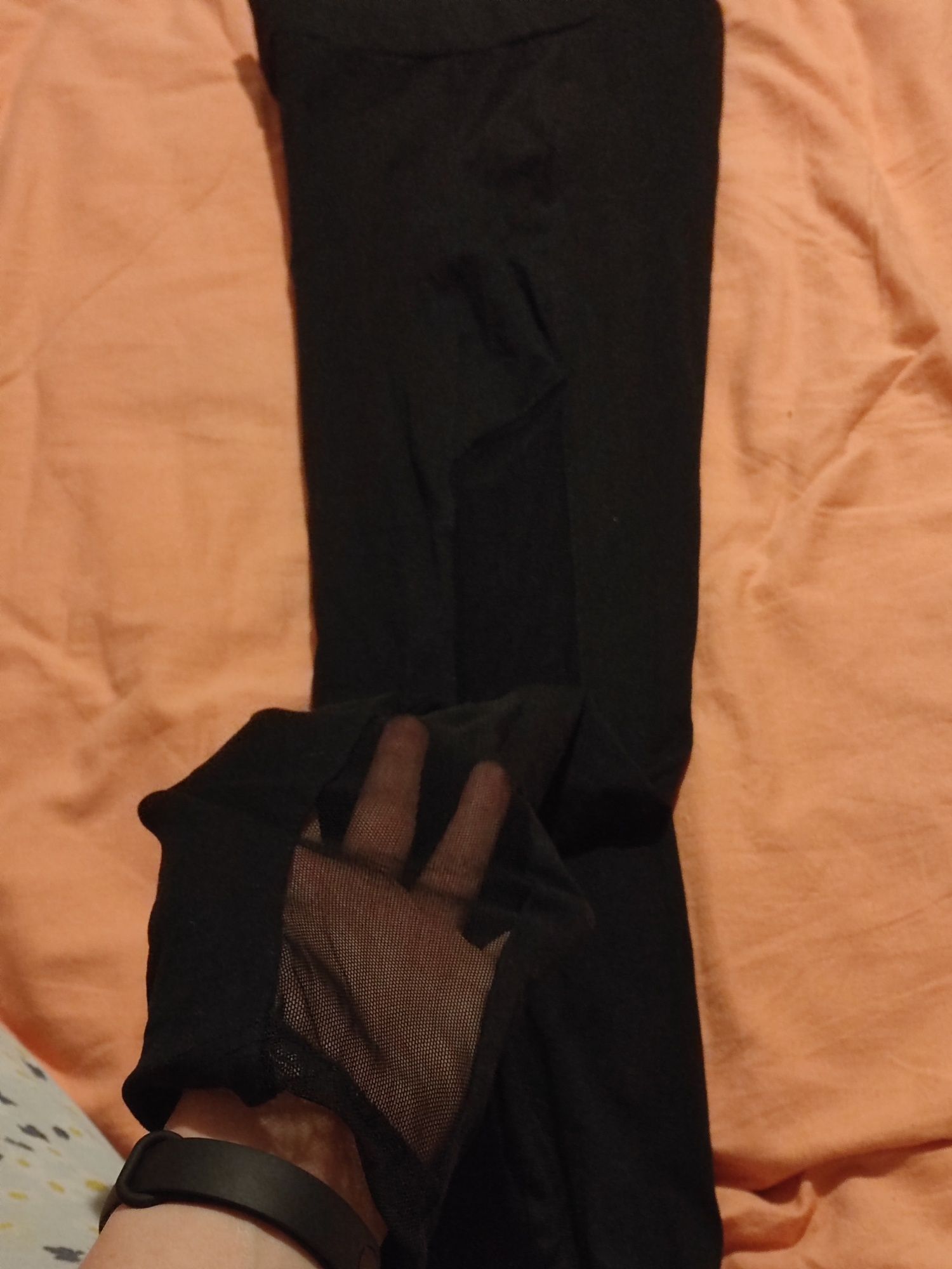 Legginsy z siatką z boku