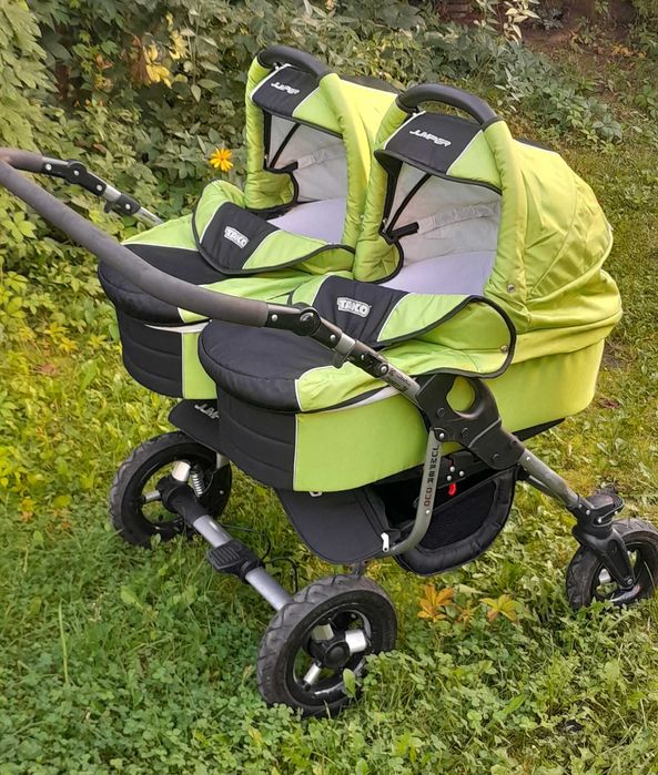 Wózek 2w1 Tako Jumper duo podwójny dla bliźniaków, rok po roku