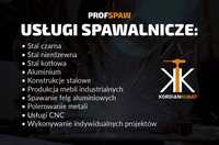 Spawanie stal nierdzewna aluminiowa czarna Mobilnie Tig/Mag Toczenie