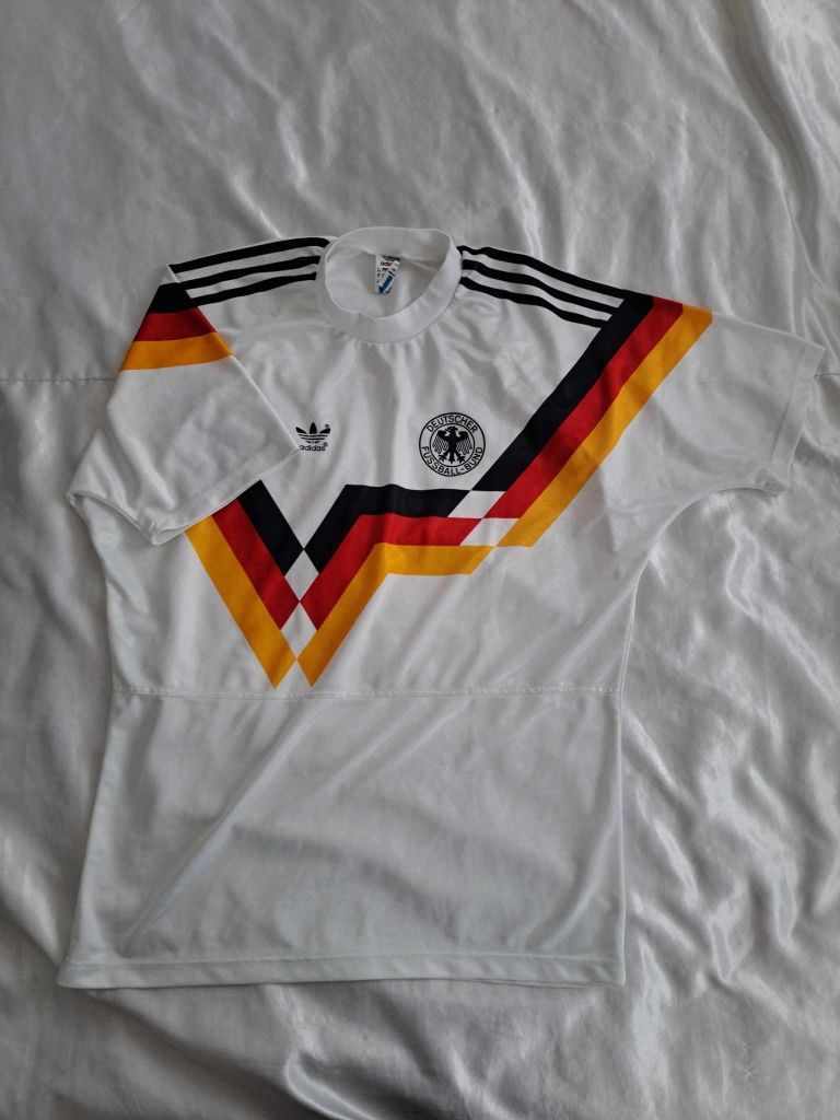 Vintage 1988/92 Adidas koszulka reprezentacji Niemiec Autentyczna