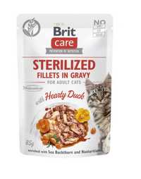 Brit Care Cat Sterilized Filet w sosie kurczak I kaczka 10x85g