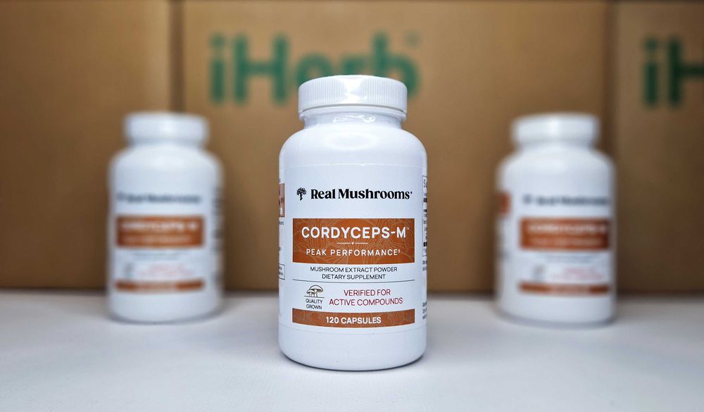 Кордицепс Real Mushrooms Cordyceps, гриб адаптоген для енергії, 120шт