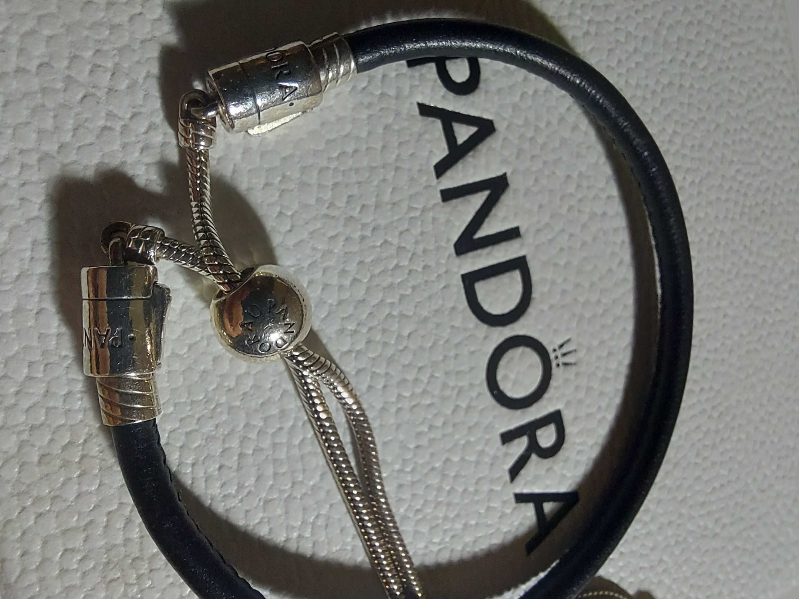 Bransoletka Pandora skórzana