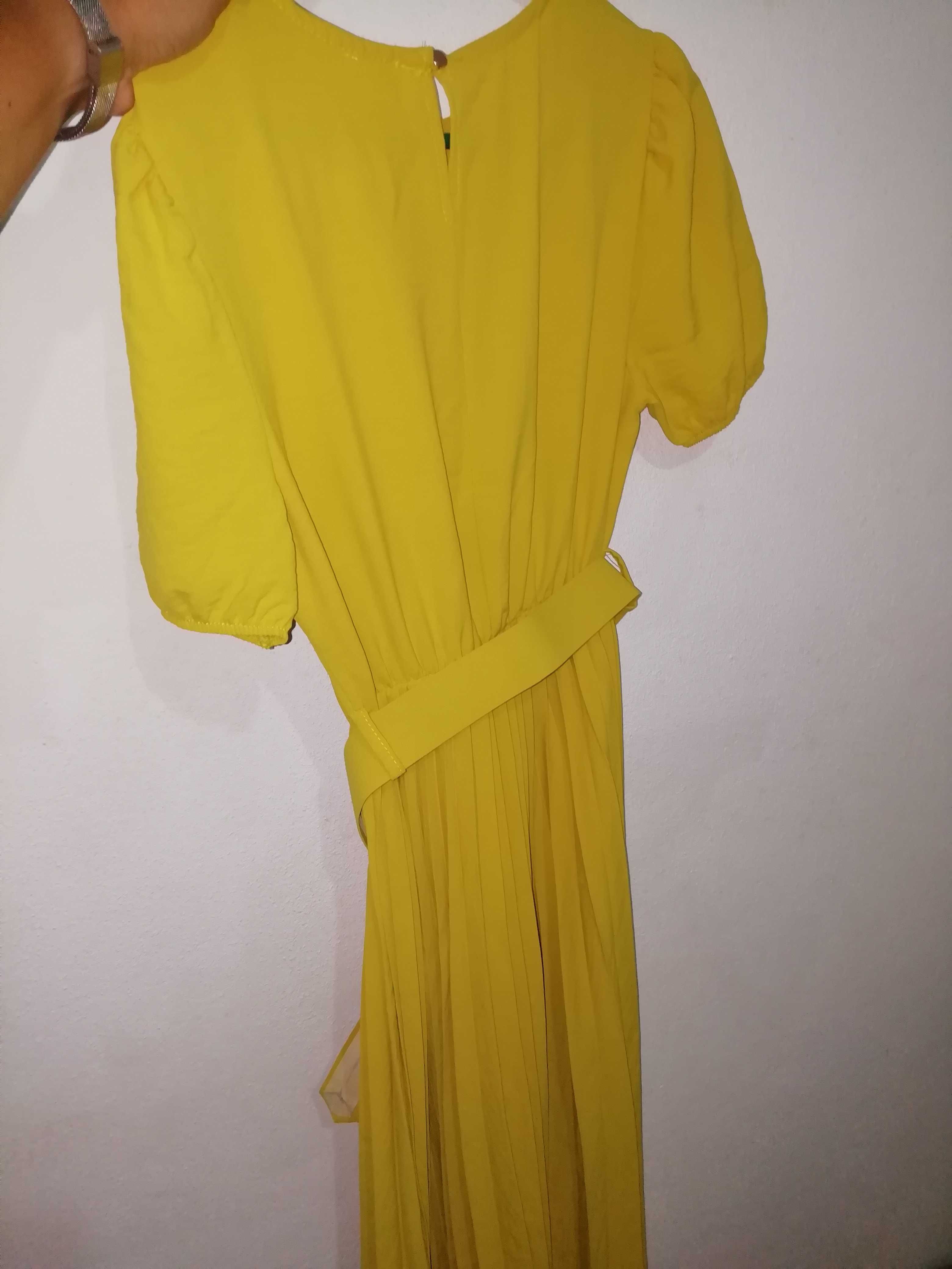 Vestido amarelo mostarda novo