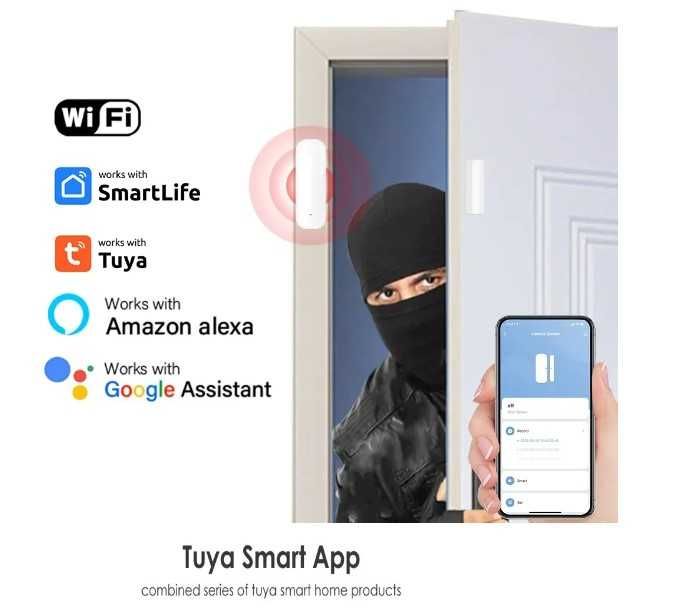 WiFi Датчик открытия/закрытия двери для умного дома Smart Life/Tuya