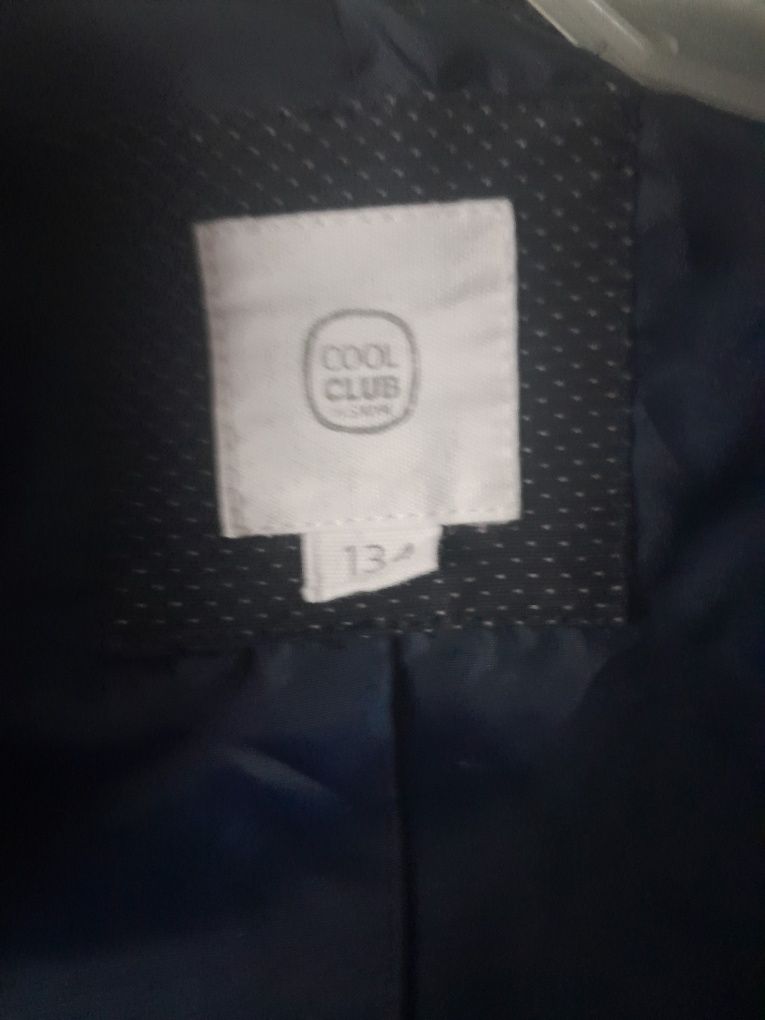 Zestaw dla eleganta do szkoły r.134- marynarka i koszula cool club