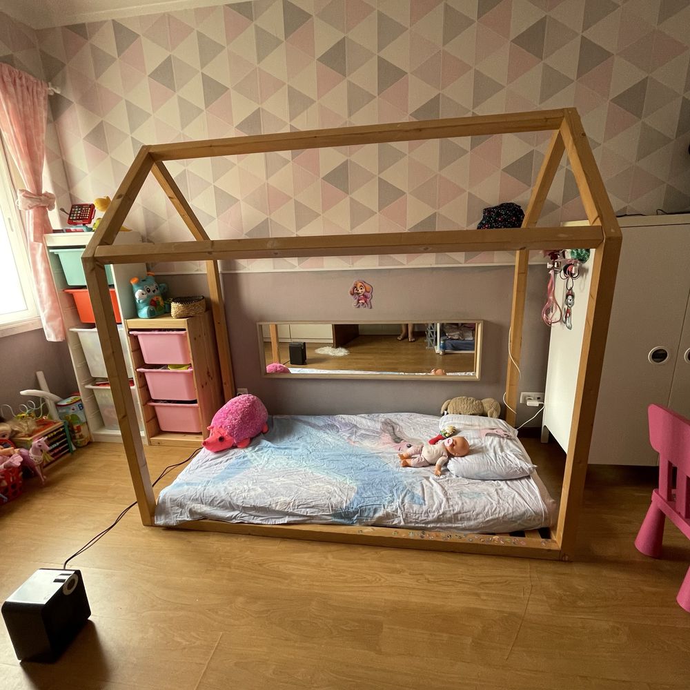 Cama Montessori em Madeira de Pinho 200x90 – Design Casa