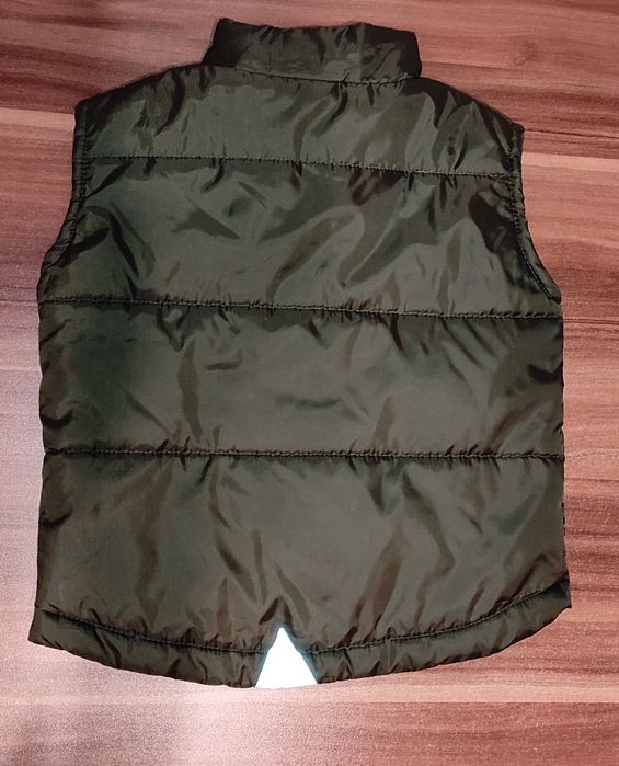 Bezrękawnik, kamizelka chłopięca, ciepła, kolor khaki, r. 92