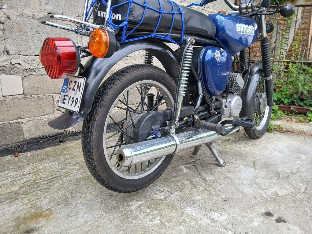 Simson S51 zarejestrowany gotowy do jazdy 4 biegi 1980 rok M541 DDR