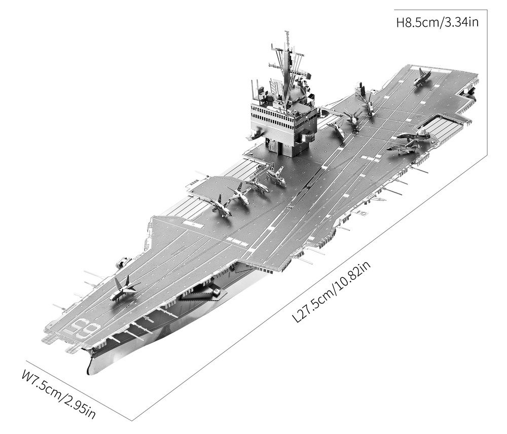 piececool puzzle metalowe model 3d - statek uss enterprise cvn-65