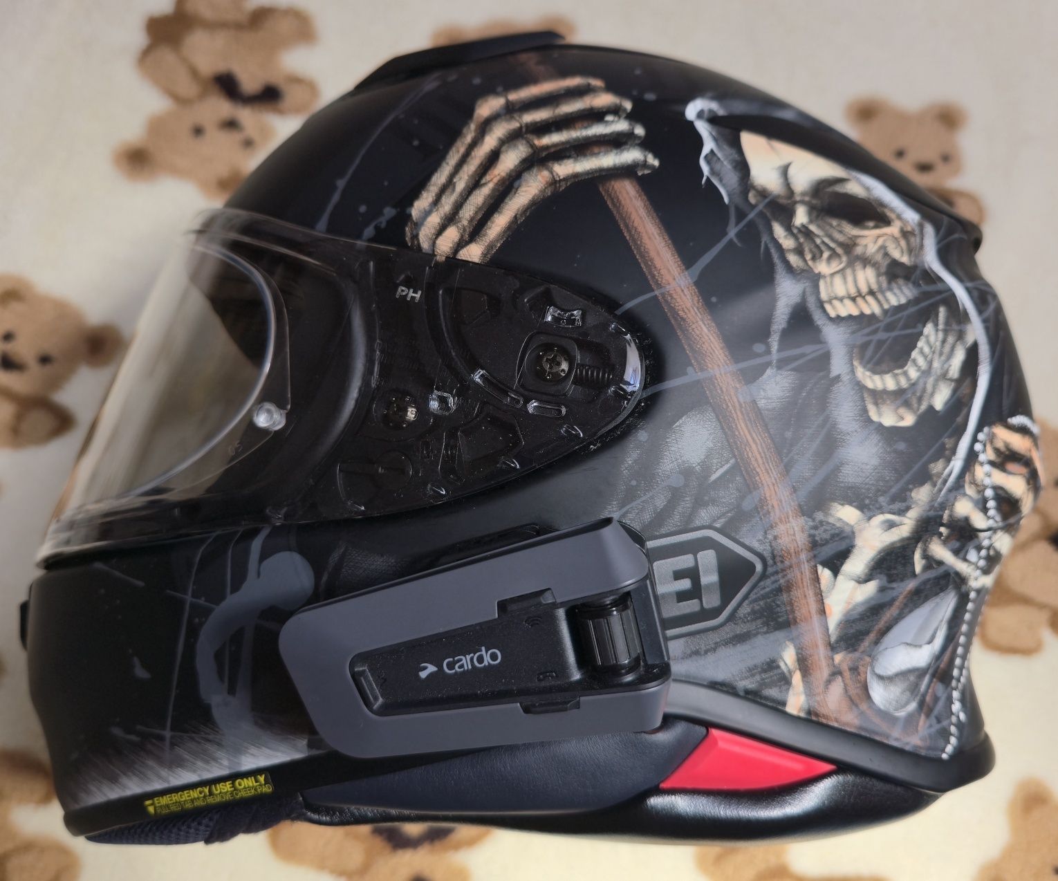 Kask SHOEI NXR2 TC-5 FAUST *L +interkom cardo packtalk edge+szyba foto