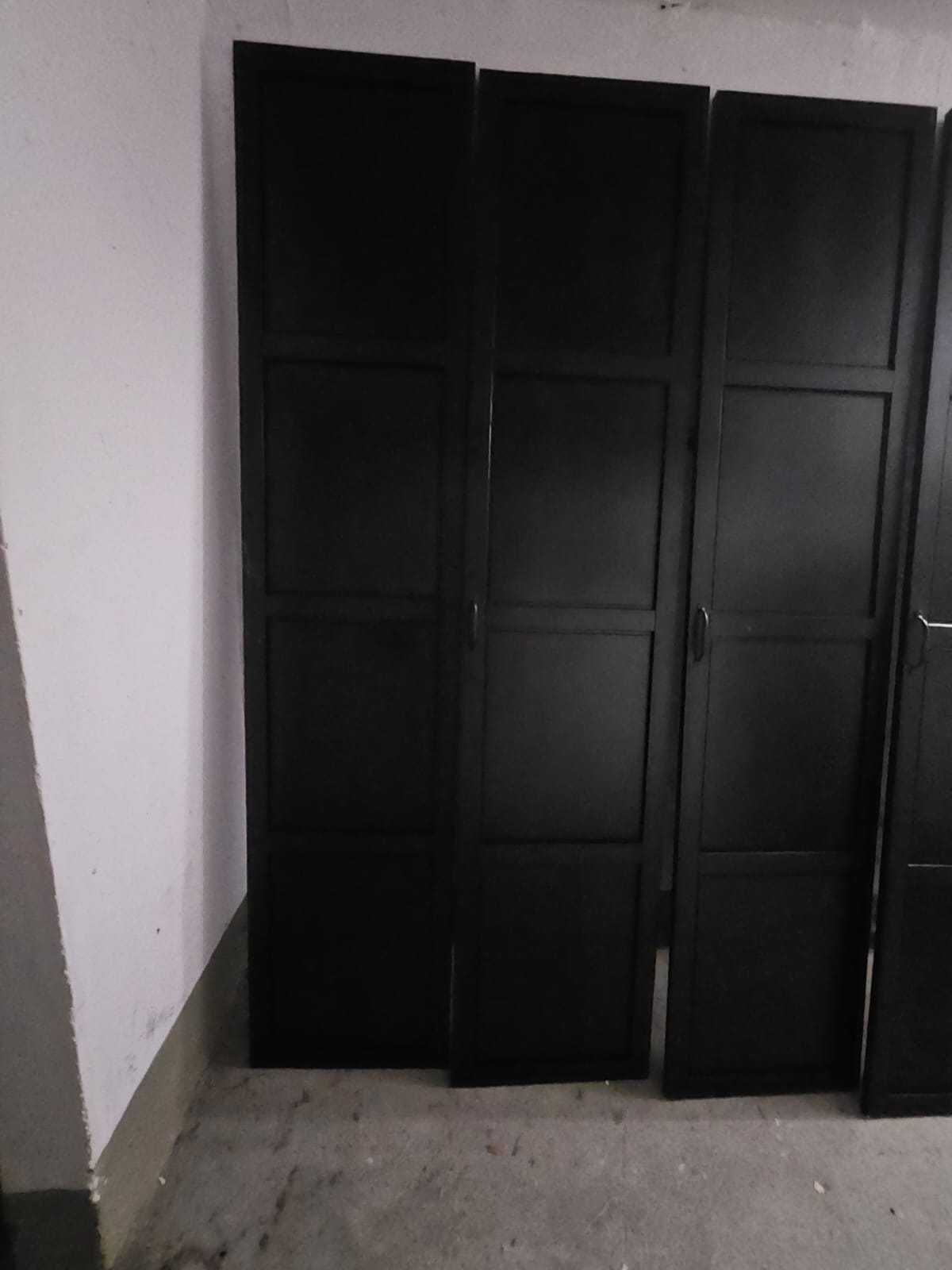 Drzwi do szafy PAX – 5 sztuk, kolor czarny, wymiar 50x229 cm