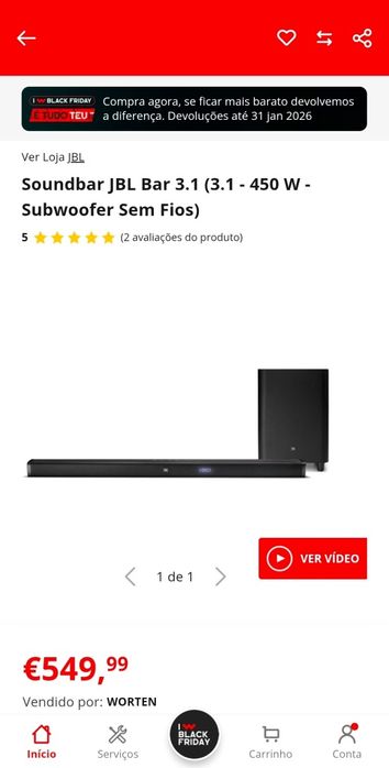 Soundbar JBL Bar 3.1