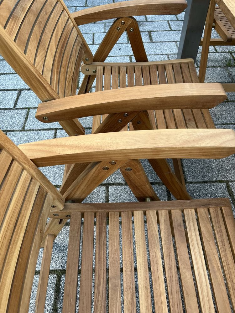 Meble ogrodowe stół i krzesła drewniane iGarden