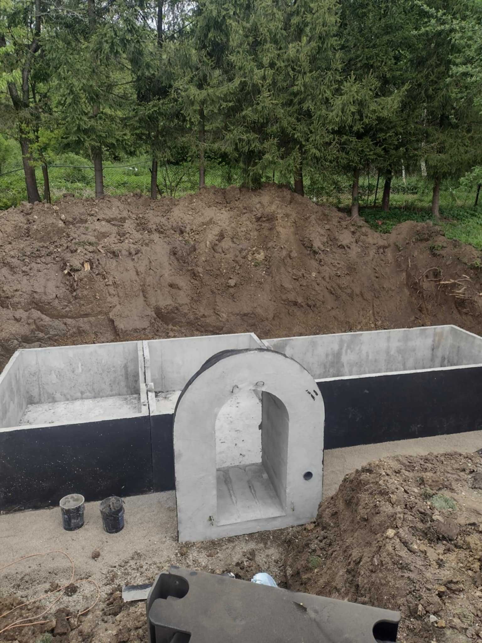 Piwnica betonowa 3x350 ziemianka ogrodowa B30W8 drzwi schody wentylacj