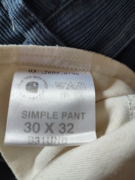 Calças Carhartt em bombazine Azul