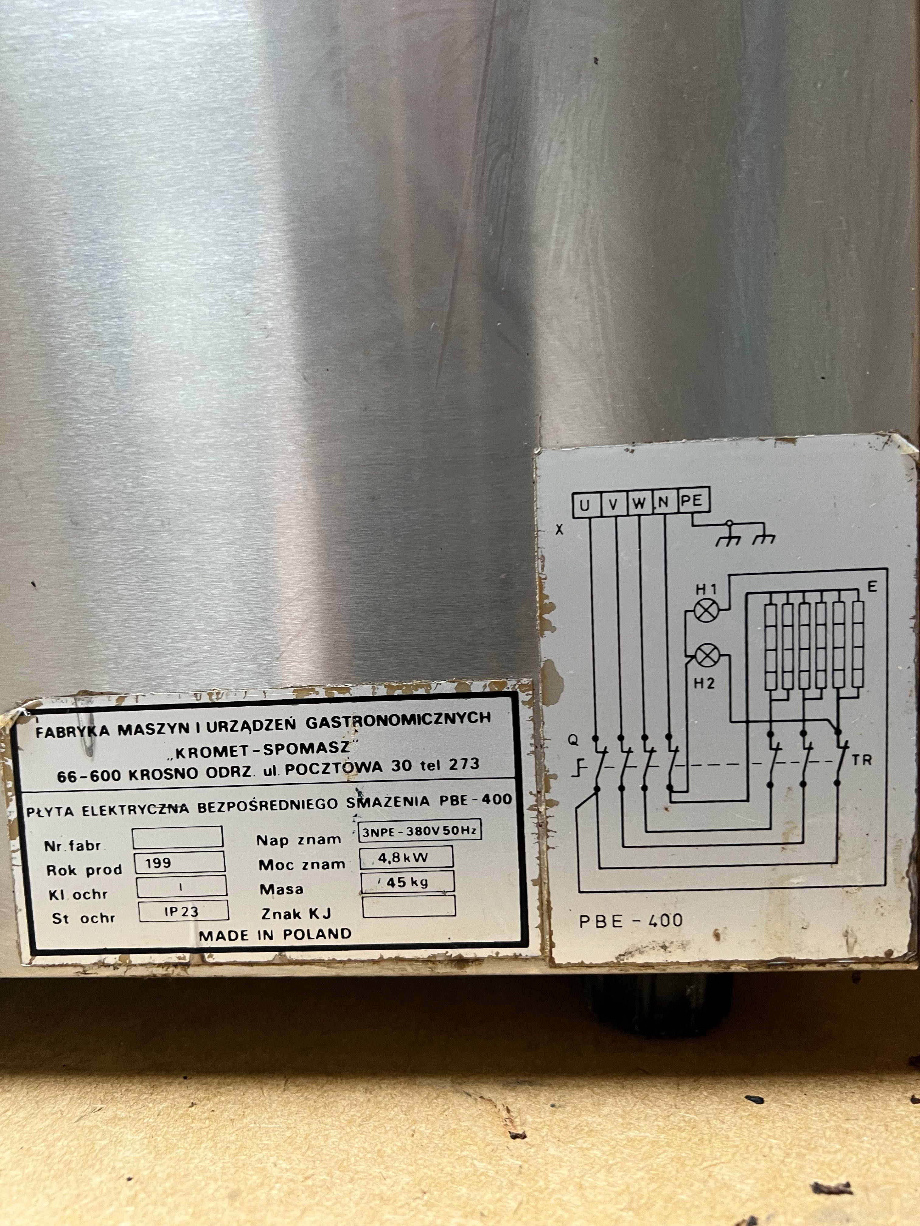 Kromet płyta bezpośredniego smażenia PBE-400 kuchnia elektryczna KE-2P