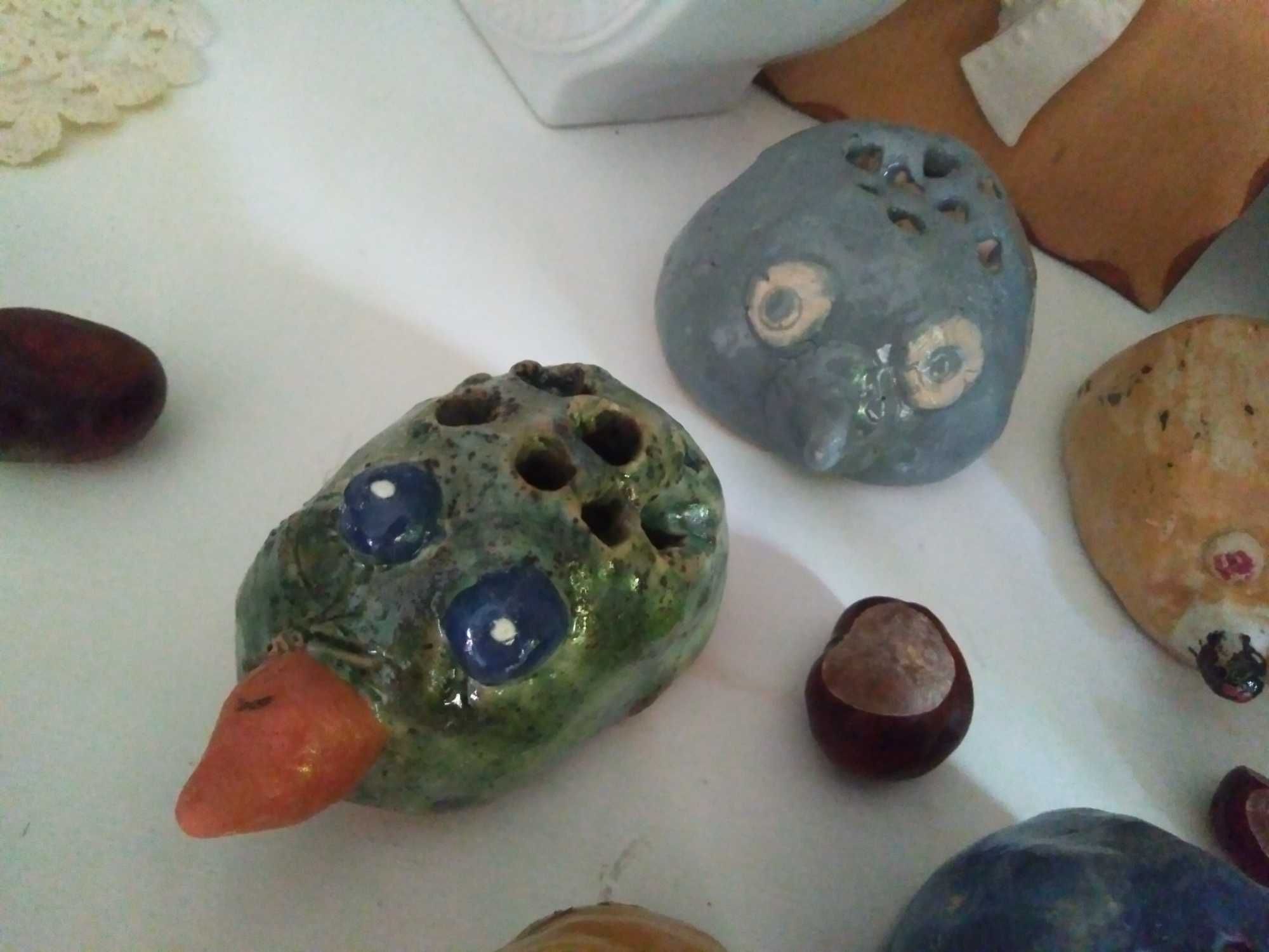 Ceramika handmade ręcznie wykonane jeżyki dekoracyjne rękodzieło