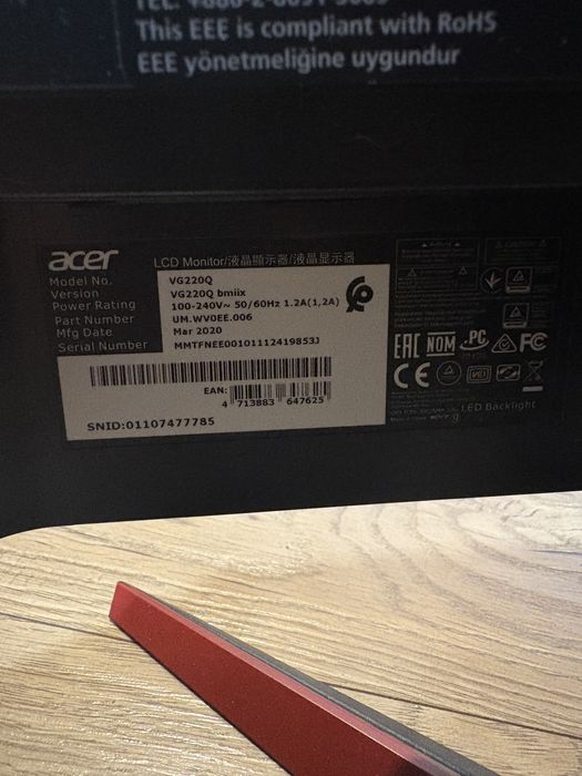 Monitor Acer VG220Q bmiix