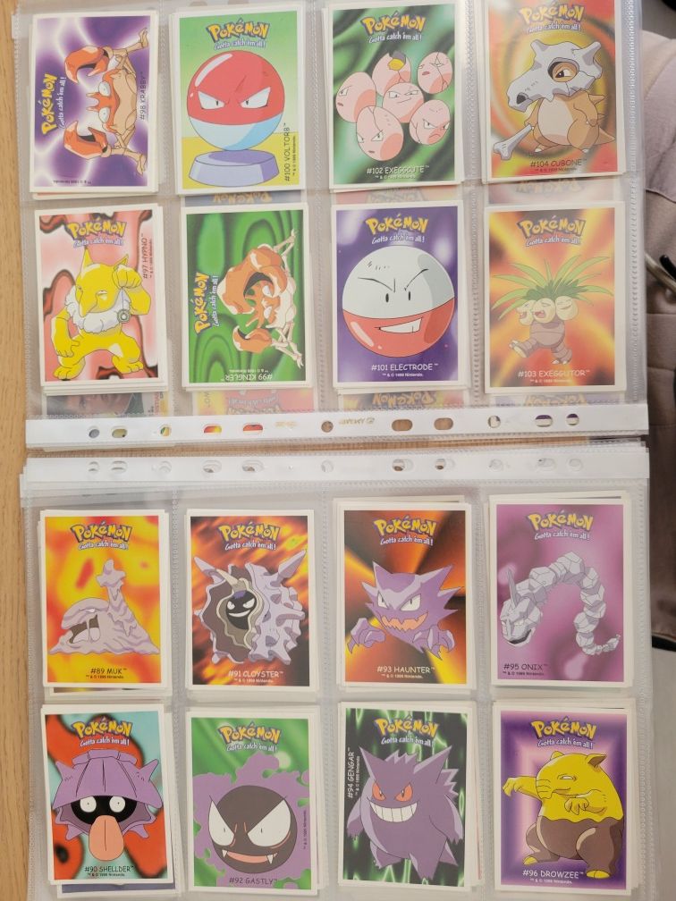 Coleção Completa Pokémon Boomer 1999 – 150 Cromos em Estado Impecável