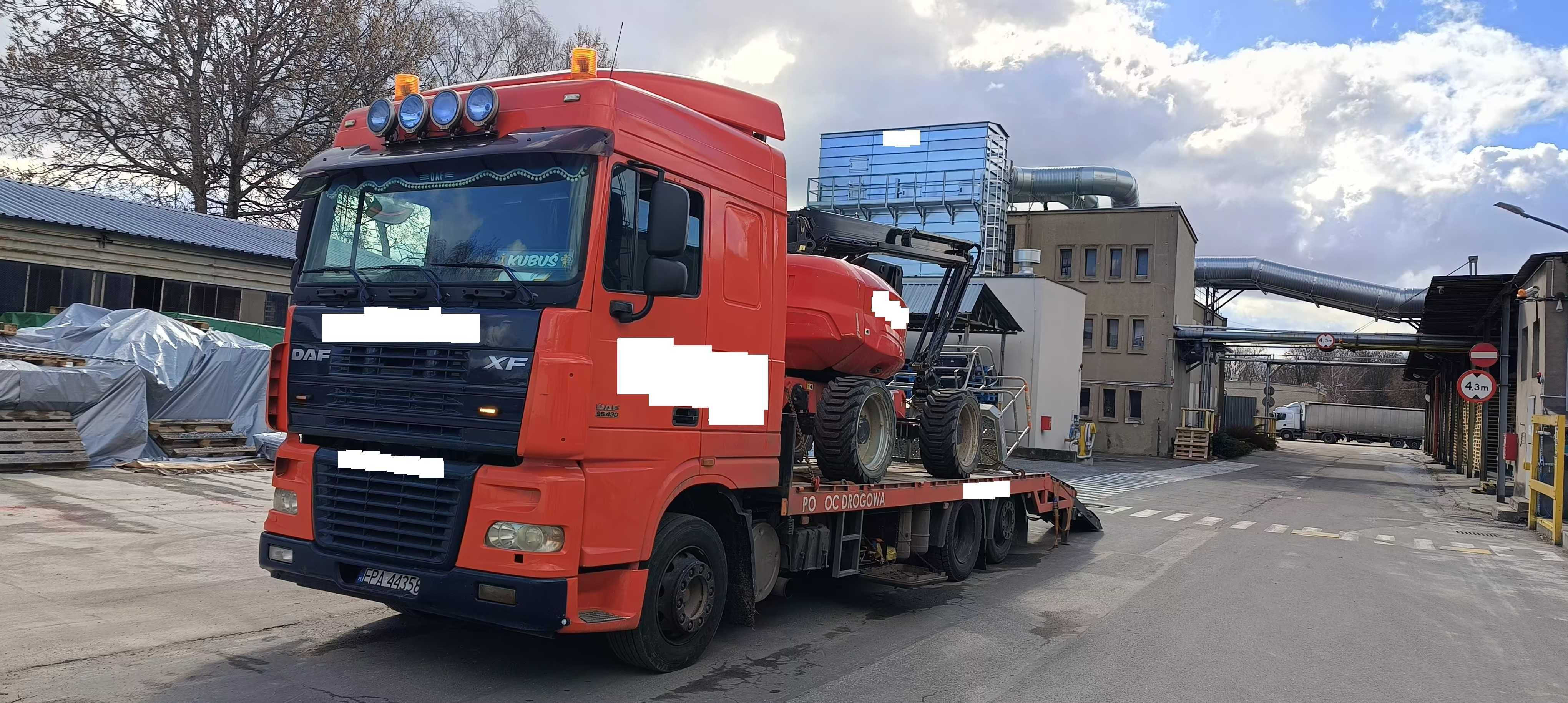 Transport maszyn przemysłowych, budowlanych - rolniczych, Auto pomoc
