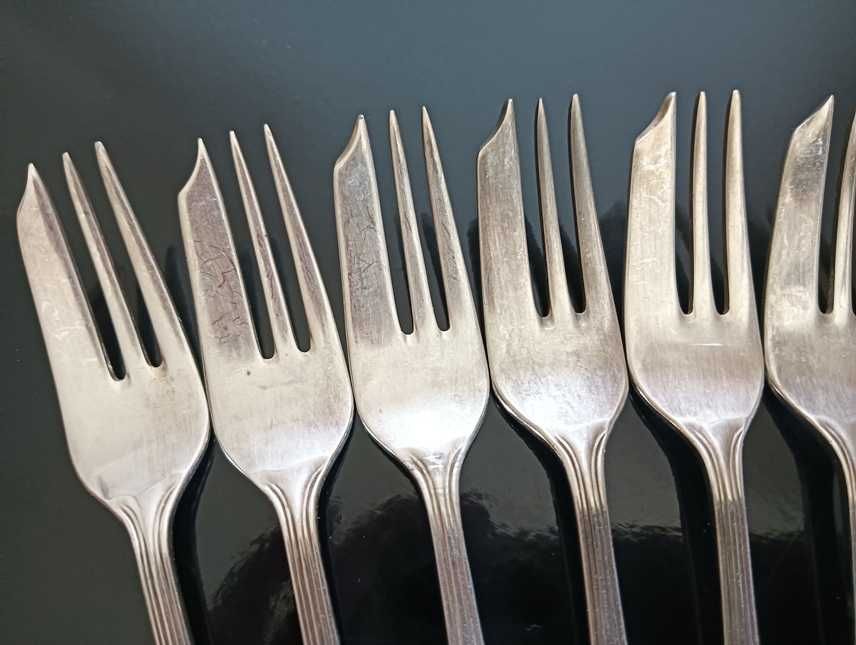 Stare widelczyki platerowane srebrem 6 szt.
