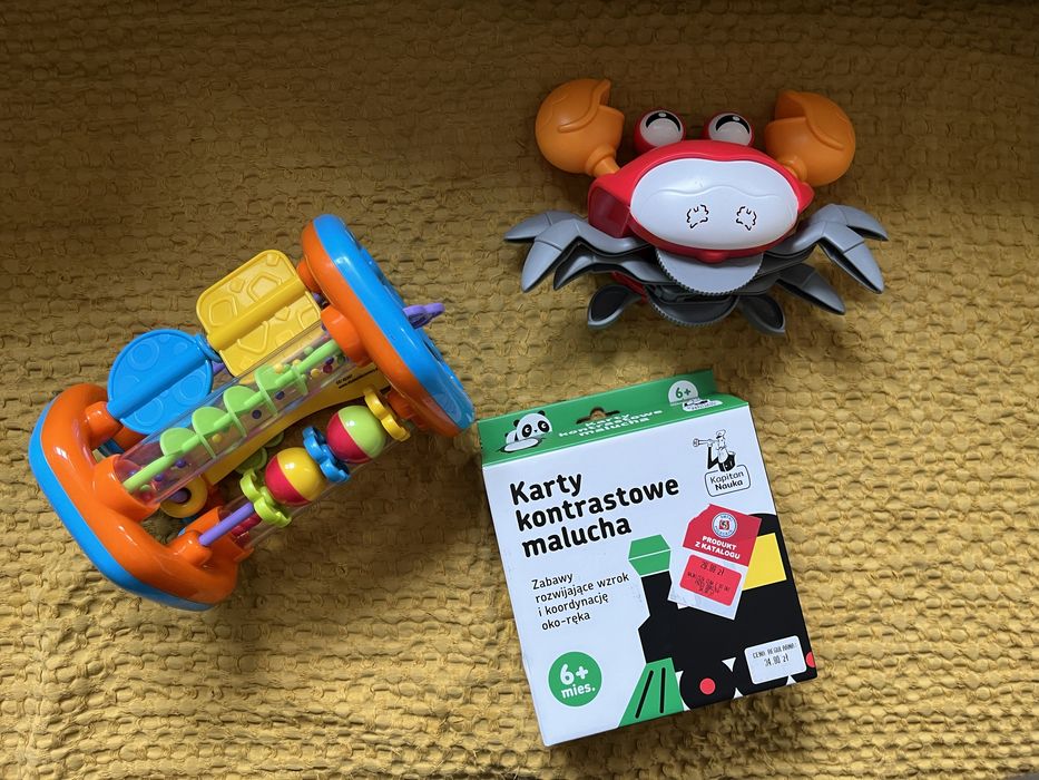 Zestaw roller Dumel, krab, karty kontrastowe 6m+