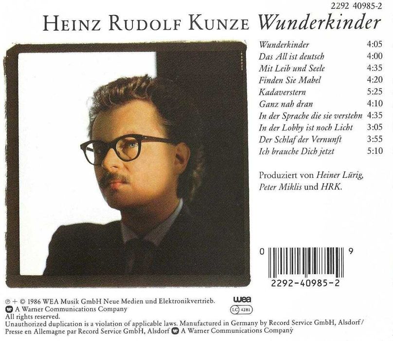Heinz Rudolf Kunze - Wunderkinder