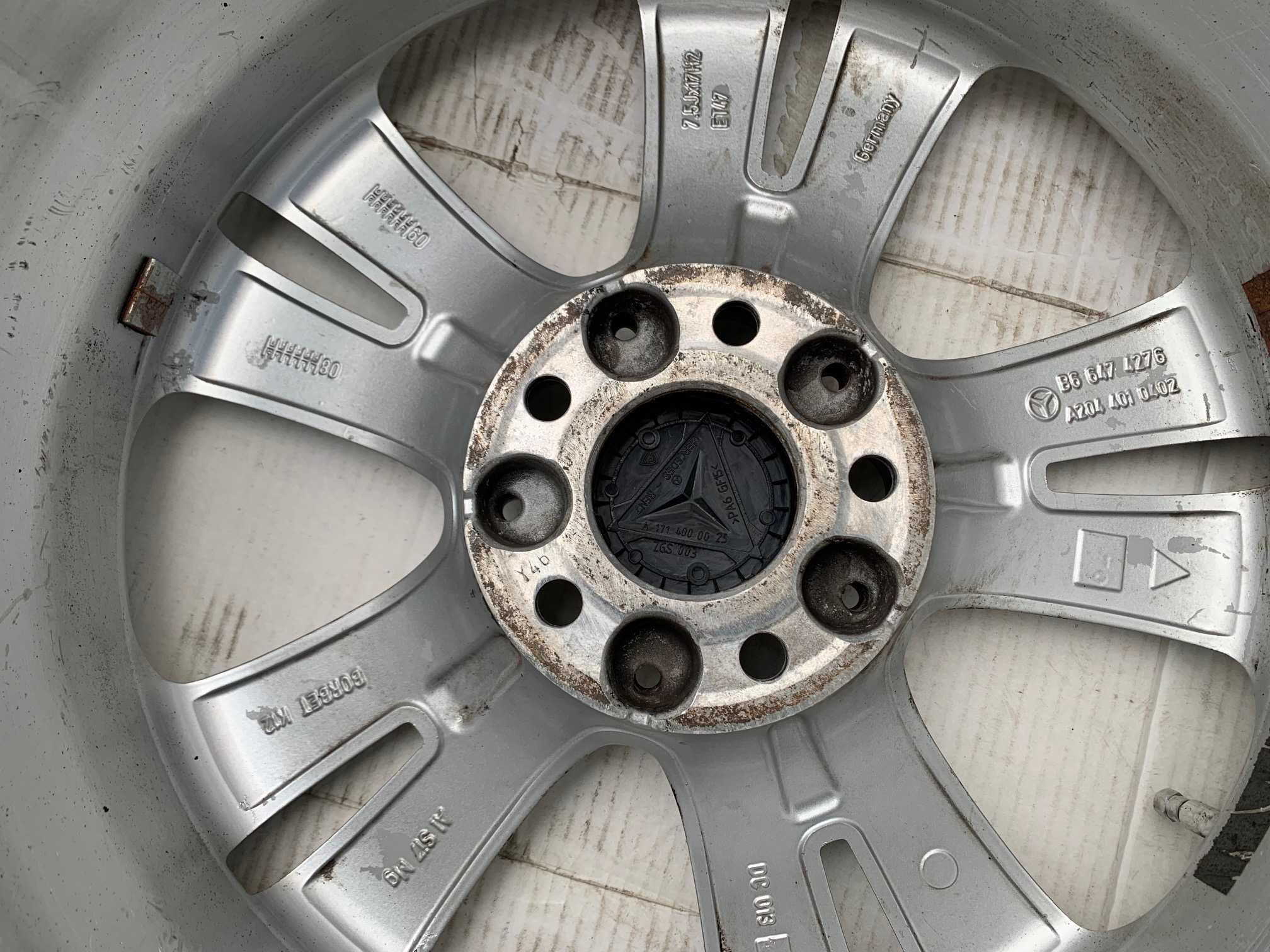 4x felgi aluminiowe MERCEDES C KLASA W204 17"x7,5" rozstaw 5x112 ET 47