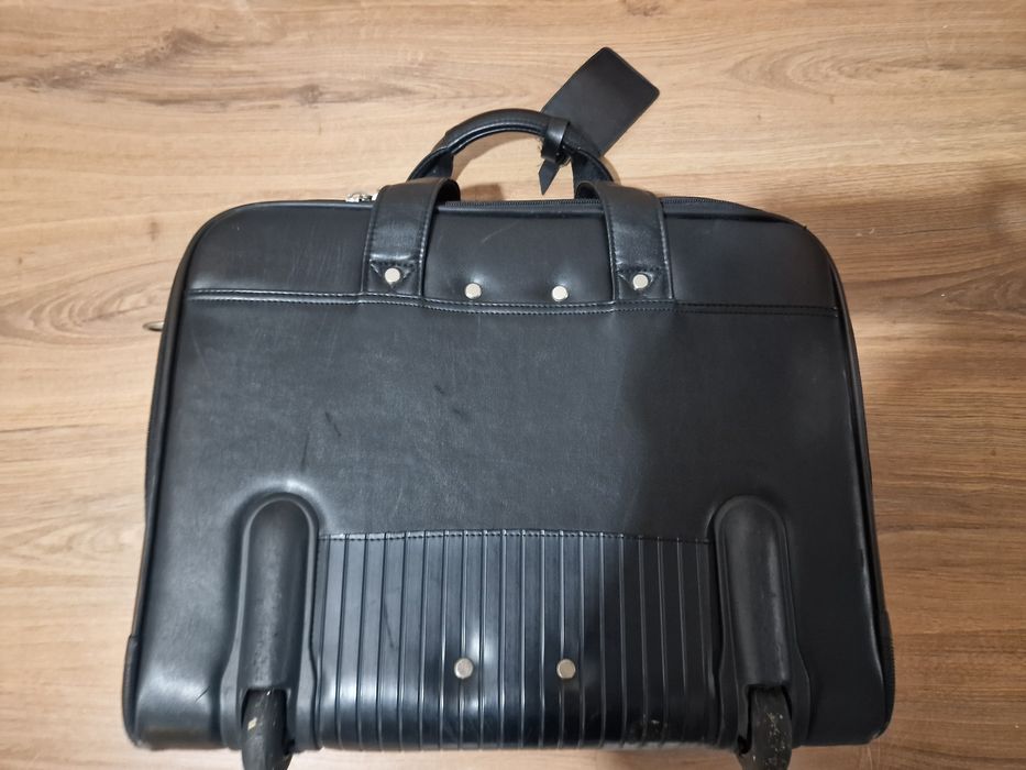 Trolley de executivo para computador de pele sintética