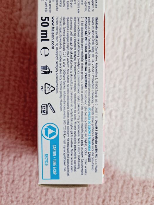 1 szt. Nowa pasta do zębów dla dzieci 3-8 Aquafresh splash