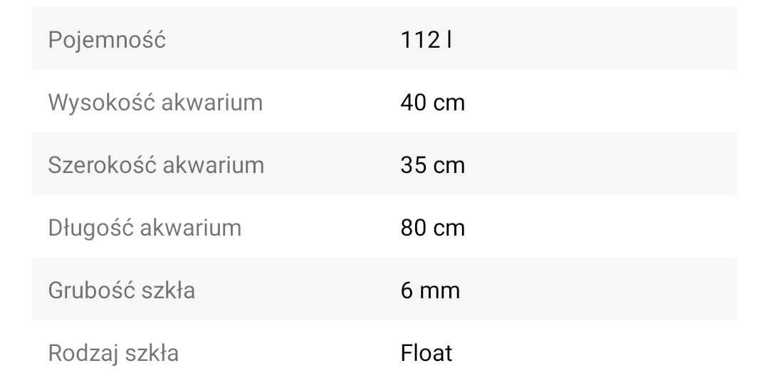Akwarium profilowane 112 litrów, 6 mm.