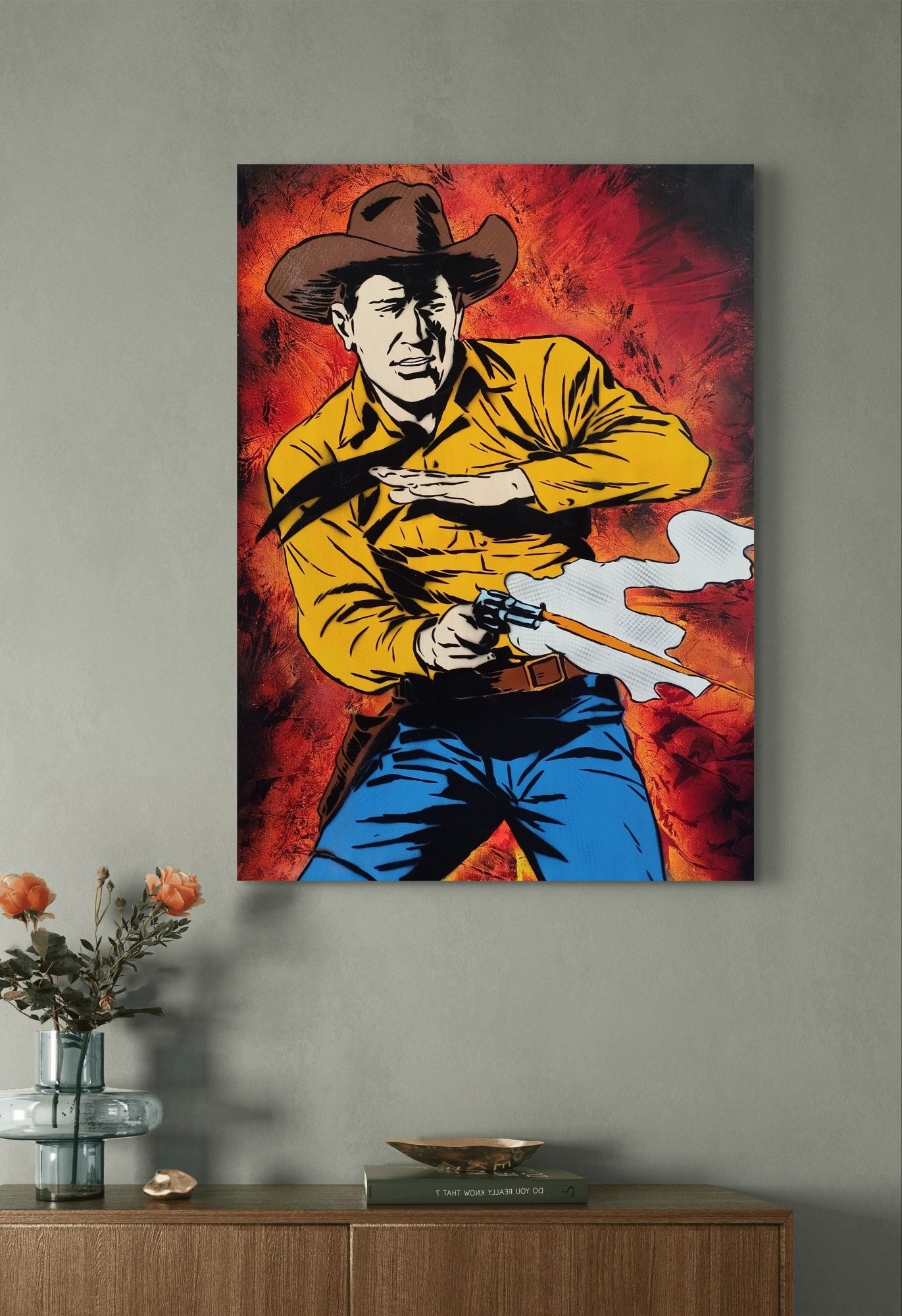 Tex Willer pintura em tela