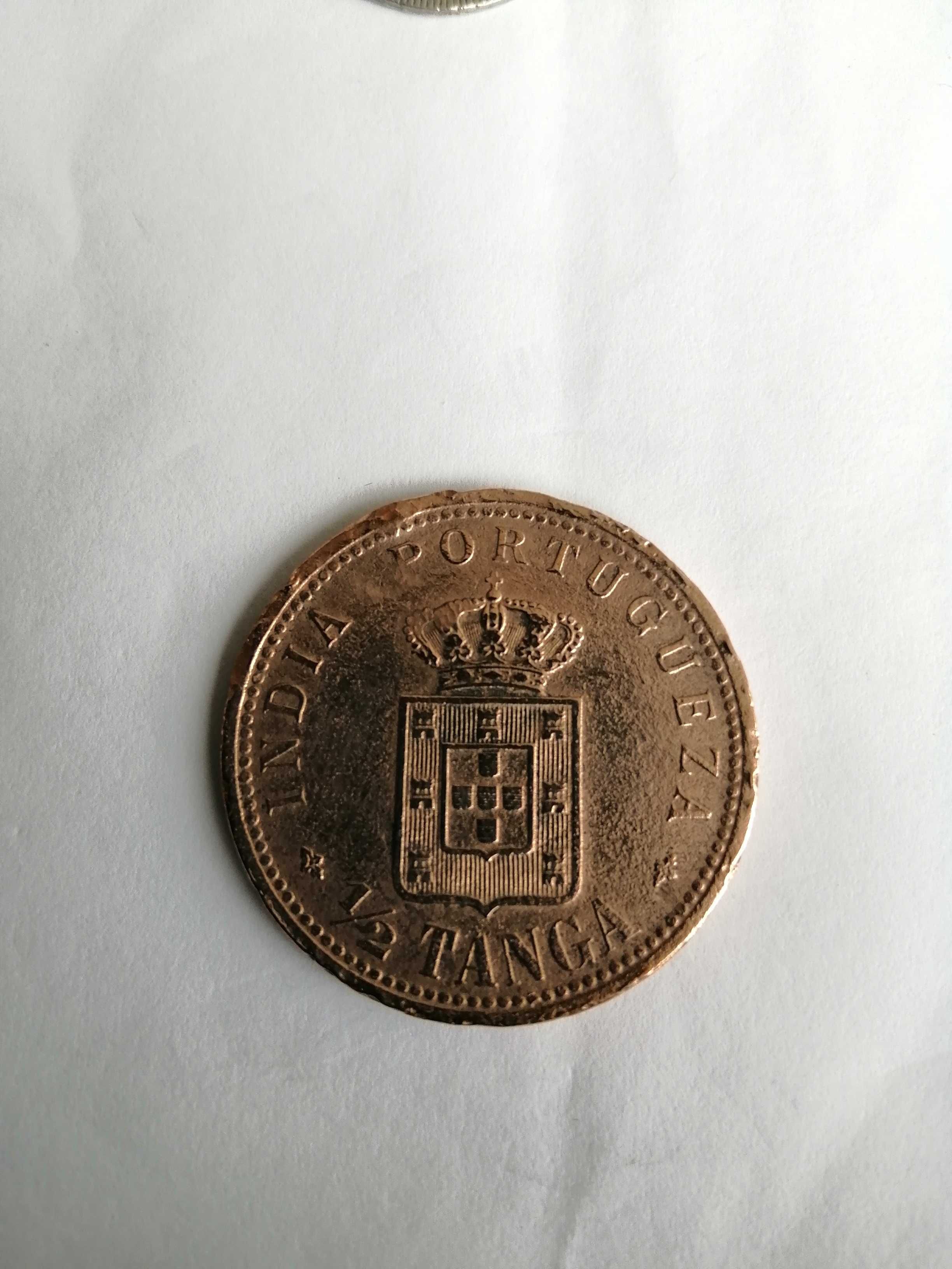 2  moedas da Índia. Monarquia