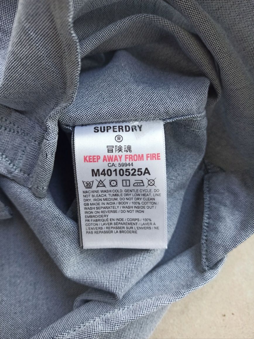 Superdry  Super  dry  oryginalna nowa  koszula  szara  rozmiar  M